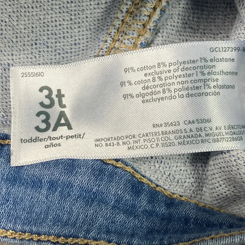 OshKosh Bgosh Toddler Boys Girls 3T Light Wash Stretch Denim Trucker Jacket